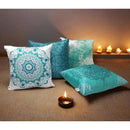 Vaa Mandala Print Filled Cushion - Rama Green - Set of 4 1 Unit