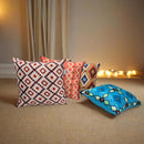 Vaa Geometric Print Filled Cushion - Multicolour - Set of 4 1 Unit