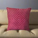 VAA Diamond Cushion Cover - Maroon (40x40 cm) 1 Unit