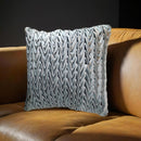 VAA Smocking Wave Cushion Cover - Grey (40x40 cm) 1 Unit