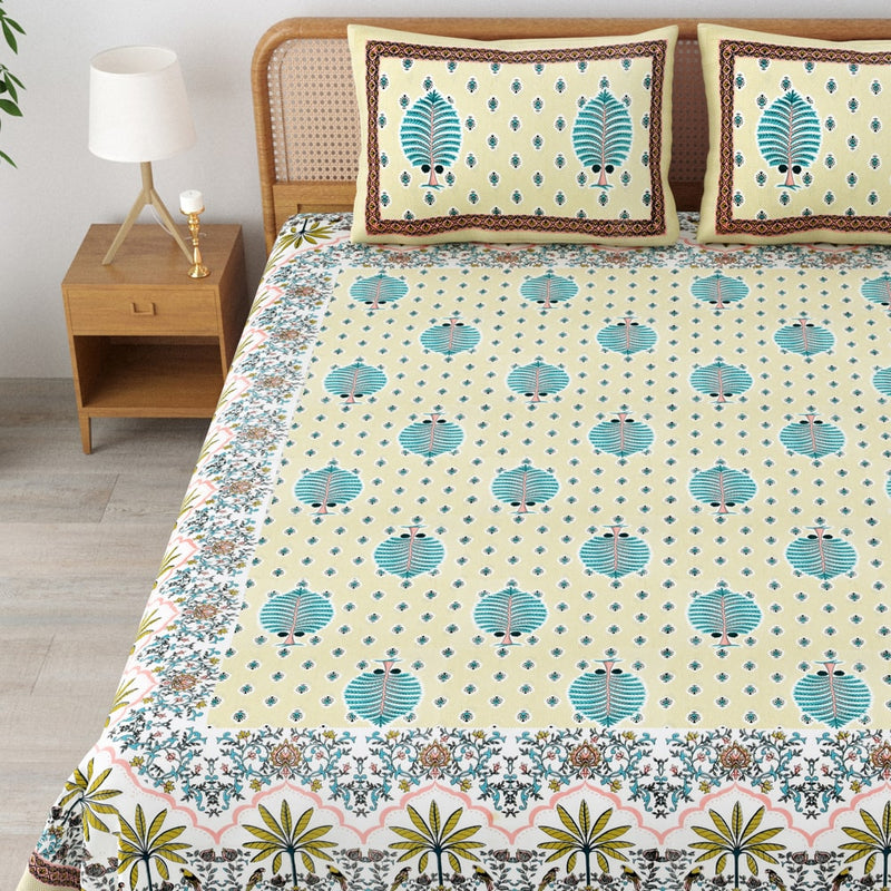 Mafatlal Sanskriti Double Bedsheet (021) 144TC Flroal - 234cm x 270cm