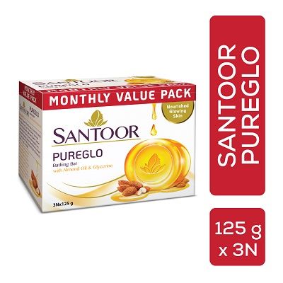 Santoor Glycerine Soap 3X125 Gm