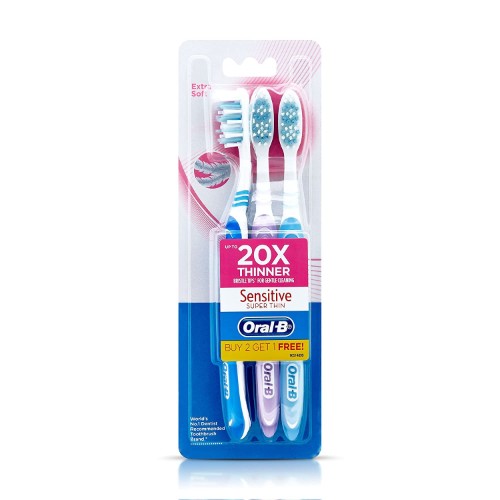 Oral B Sensitive Whitening Toothbrush 3 Pcs (Buy 2 Get 1 Free)