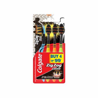 Colgate Zig Zag Black Toothbrush Soft 4 Pcs