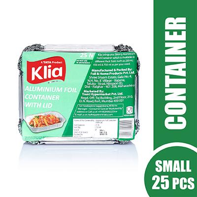 Klia Aluminium Container Small 25 Pcs (250 Ml)