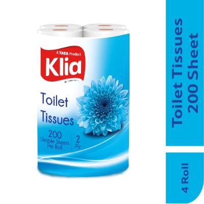 Klia Toilet Tissue 2 Ply Pack Of 4Rolls