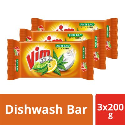 Vim Dishwash Anti Bac Bar Neem 200 G (Pack Of 5)