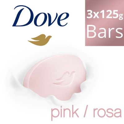 Dove Pink Rosa Beauty Bar - Soft, Smooth, Moisturised Skin 3X125 G