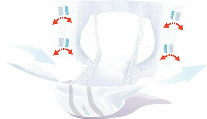 SENI Air Classic Breathable Adult Diapers (Medium) 10 Piece
