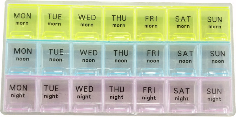 Shop Marvel Products Weekly Pill Organizer Box with Snap Lids for 7 Days, 3 Times (Morning, Noon & Night) 
