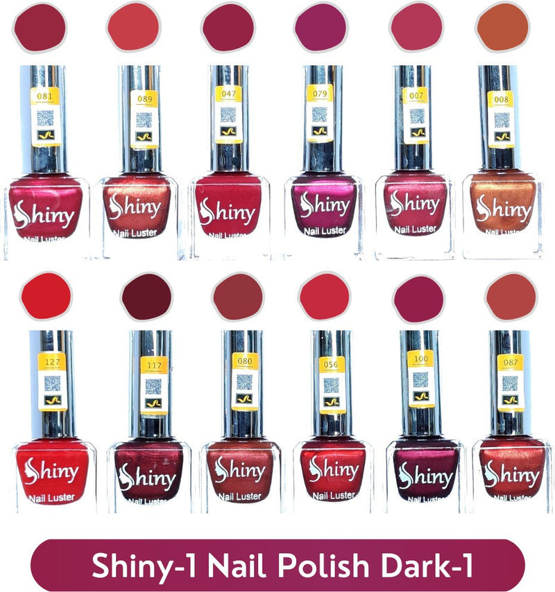 Shop Shiny Dark- 1 Nail Polish Shiny- 1 (Pack of 12, 9.9ML Each)