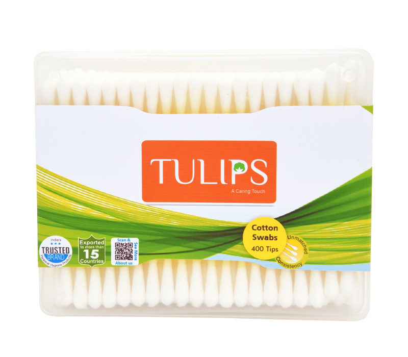 Tulips Cotton Buds 400 Tips/200 Stems In A Flat Box