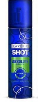 Shop Layerr Shot Absolute Series Craze Perfume Body Spray 135ML for Men