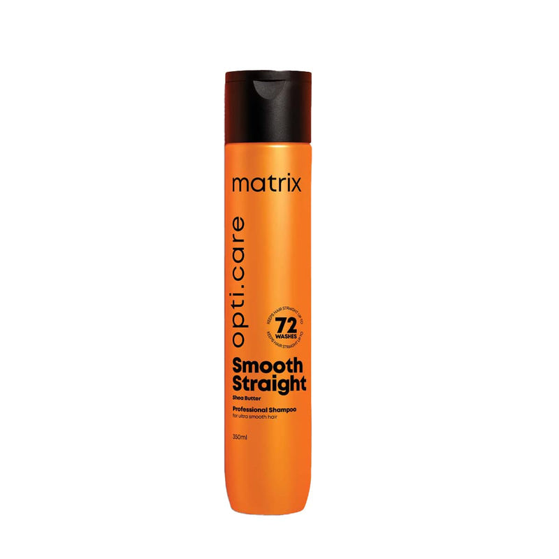 Matrix Opti Care Smooth Straight Professional Shampoo For Ultra Smooth Frizz-Free Hair With Shea Butter, Paraben Free, 350ml