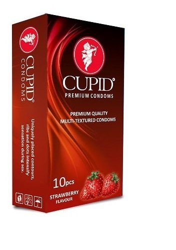 Cupid Male Condoms Strawberry Flavour