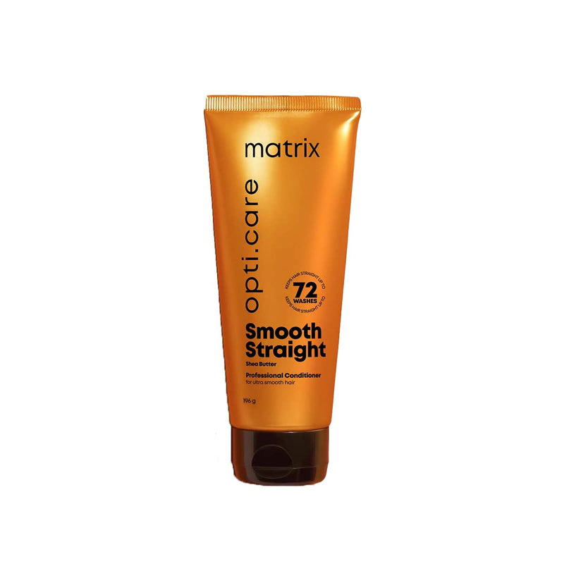 Matrix Opti Care Smooth Straight Professional Conditioner For Ultra Smooth Intensely Moisturized Hair With Shea Butter, Paraben Free, 196G
