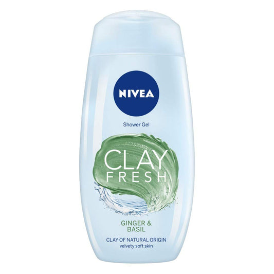 Nivea Clay Fresh Shower Gel - Ginger & Basil 250 ml