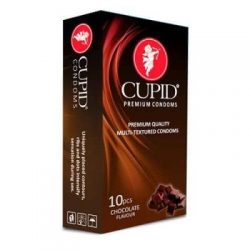 Shop Cupid Male Condoms Multi-textured Chocolate Flavour 10 Pcs with Discreet Packaging