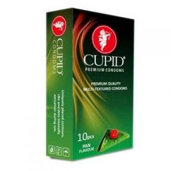 Shop Cupid Male Condoms Multi-textured Pan Flavour 10 Pcs with Discreet Packaging
