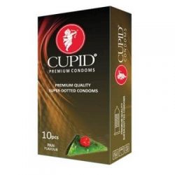 Shop Cupid Male Condoms Super Dotted Pan Flavour 10 Pcs with Discreet Packaging