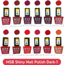 Shop MSB Shiny Dark- 1 Nail Polish (Pack of 12, 8ML Each)