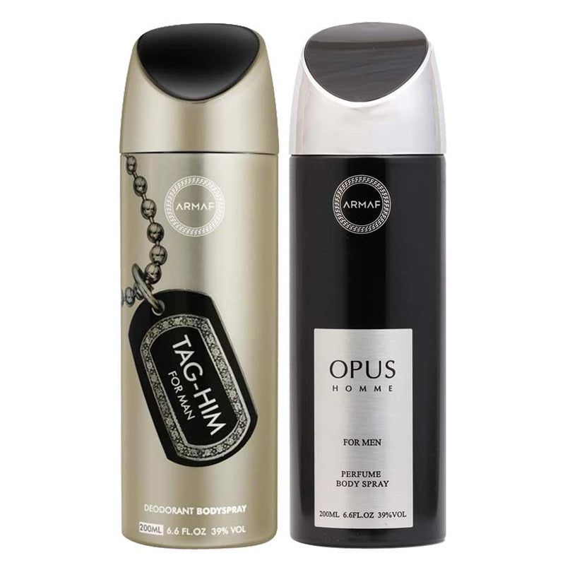 Shop Armaf Opus And Tag Him Pack Of 2 Deodorants For Men