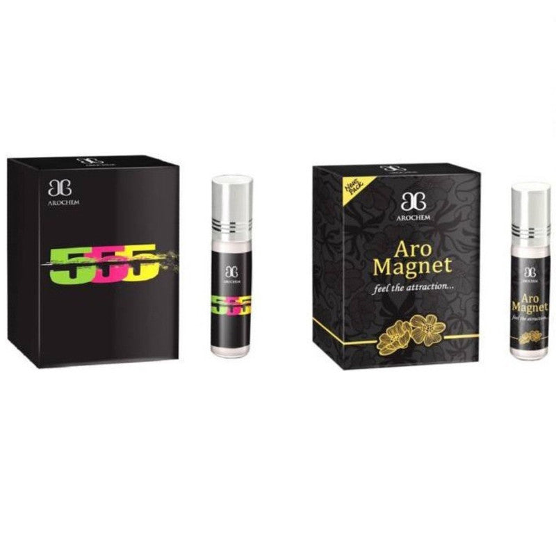 Shop Arochem 555 And Aro Magnet Combo Attar 6ML - 2pcs