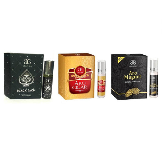 Shop Arochem Aro Cigar, Aro Magnet, Black Jack Attar 6ML - 3pcs