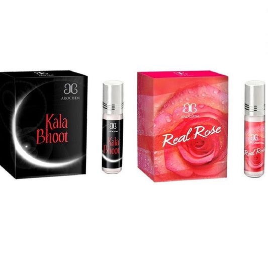 Shop Arochem Real Rose Kala Bhoot Combo Attar 6ML - 2pcs