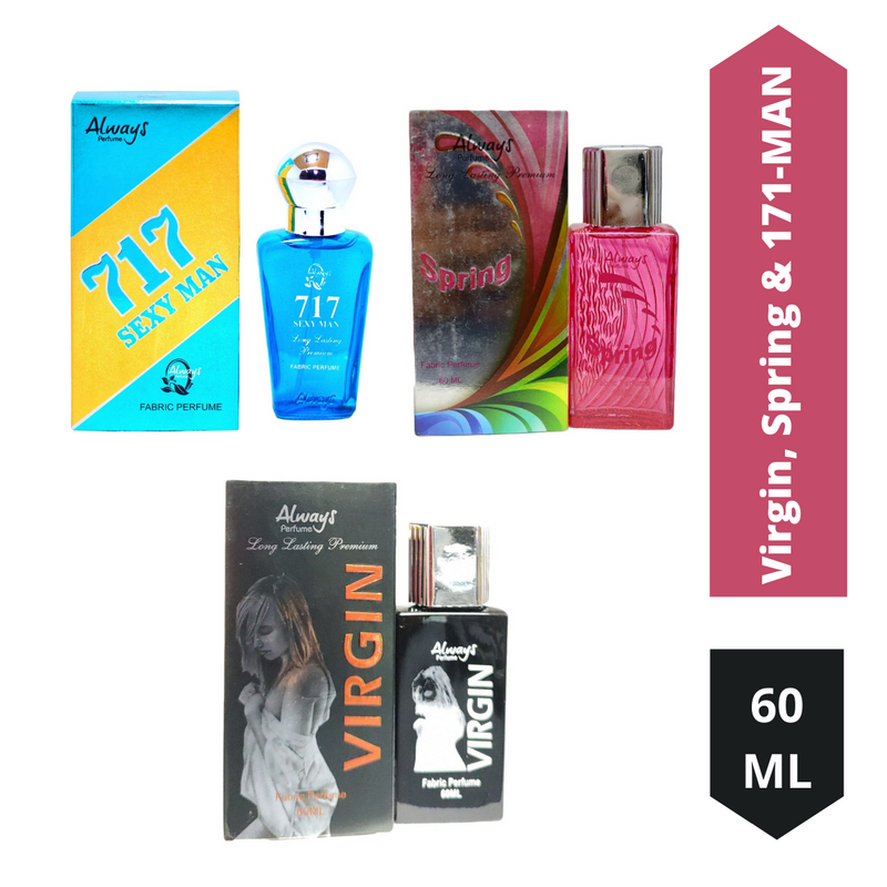 Shop Always Virgin, 171-MAN and Spring Perfume 60ML Each (Pack of 3)