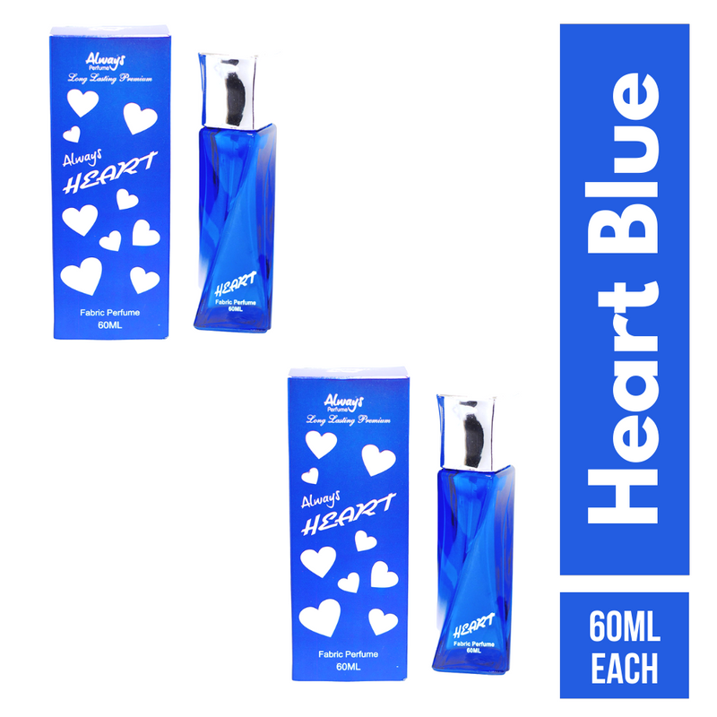 Always Heart Blue Perfume 60ML Each (Pack of 2)