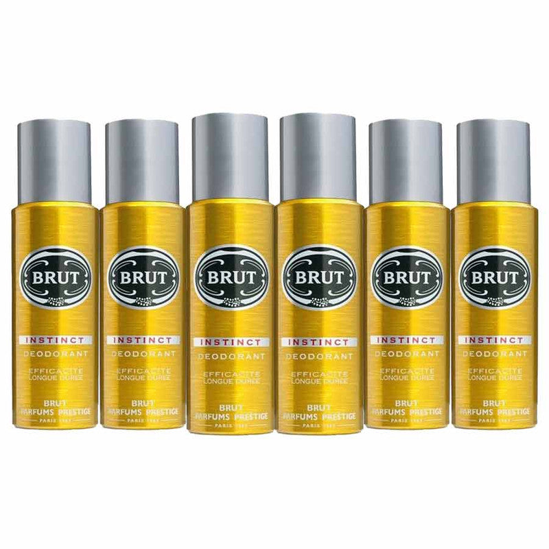 Shop Brut Instinct Pack Of 6 Deodorants For Men