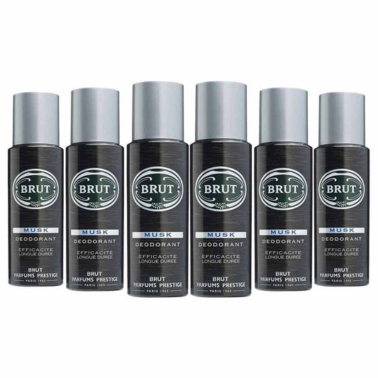 Shop Brut Musk Pack Of 6 Deodorants For Men