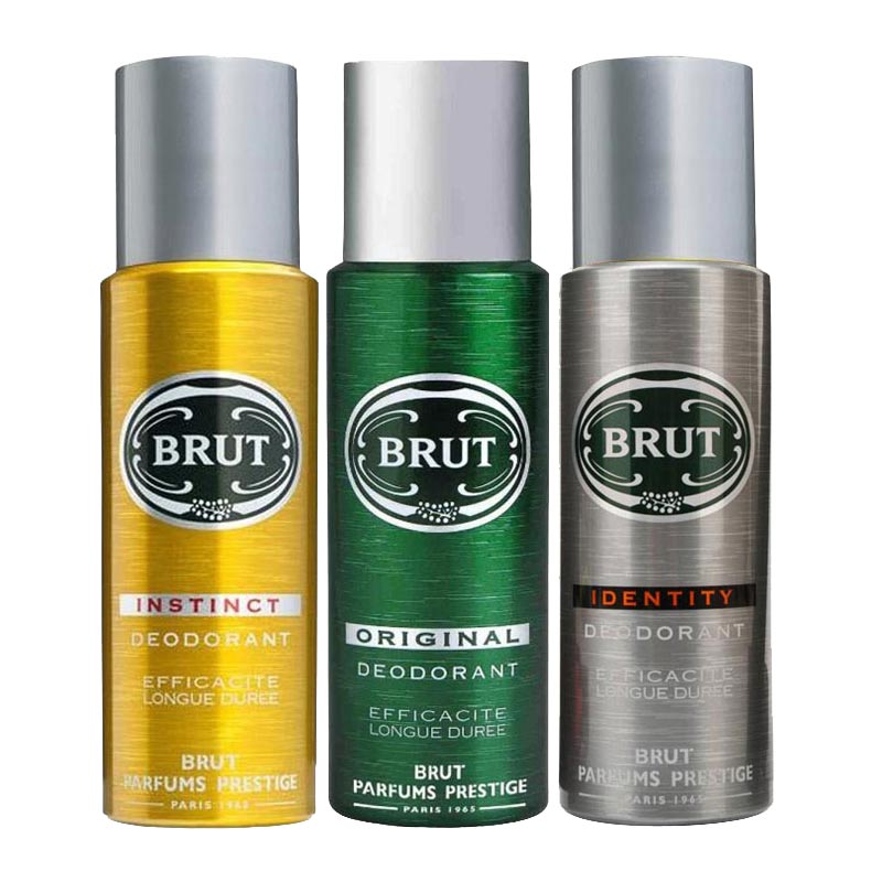 Shop Brut Original, Instinct And Identity Pack Of 3 Deodorants For Men For Men