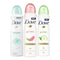Shop Dove Sensitive, Go Fresh Pomegranate, Go Fresh Cucumber Pack of 3 Deodorant Sprays For Women