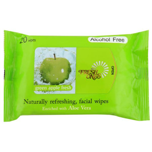 Fresh Ones Green Apple Facial Wipes 20Pcs