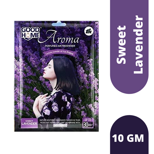 GOOD HOMECaatgoryShop Good Home Aroma Sweet Lavender Perfumed Air Freshener (Air Pocket) 10g. Explore GOOD HOMECaatgory None formattingProduct range