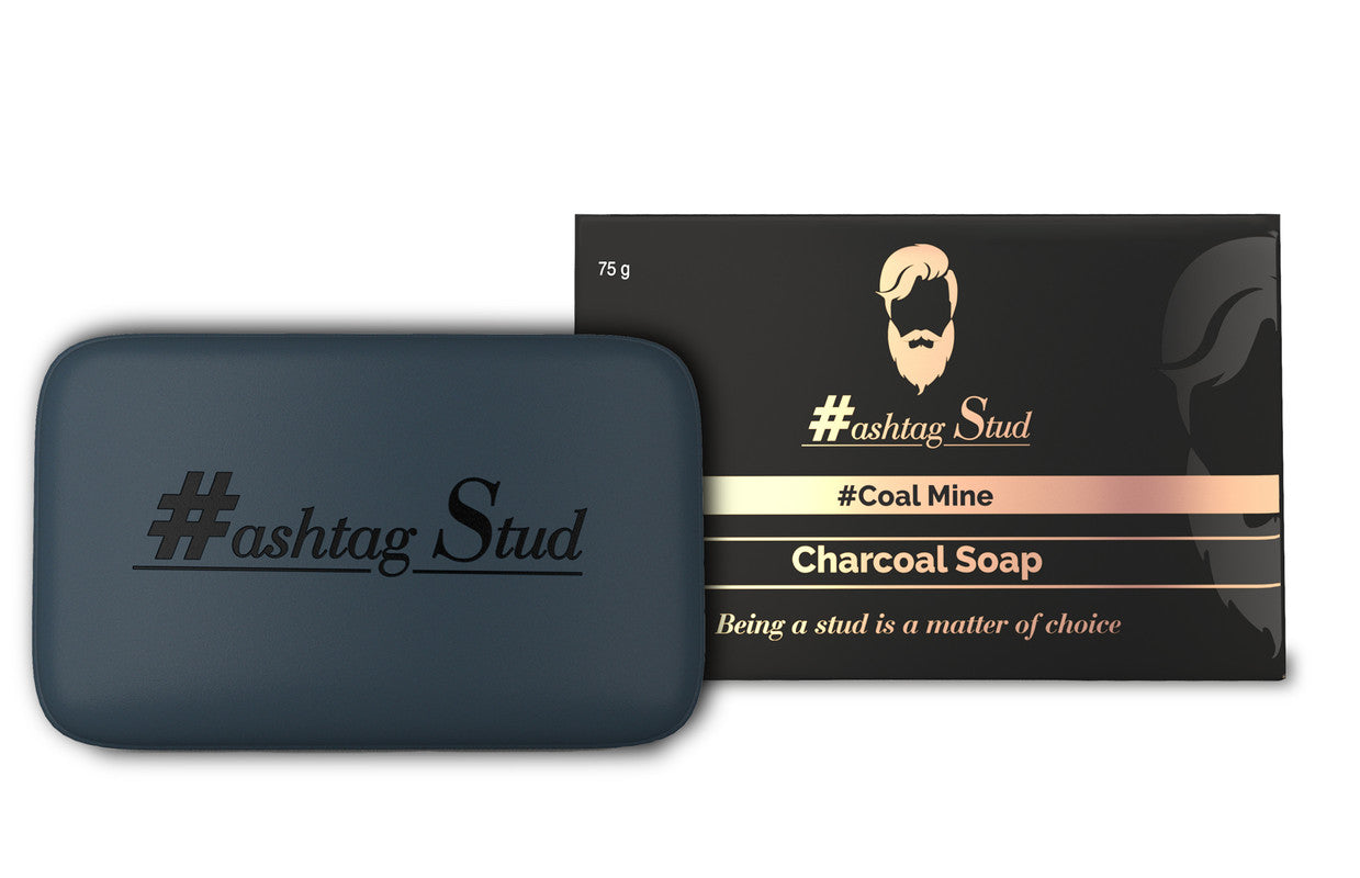 Hashtag Stud #Coal Mine Charcoal Soap 75gm