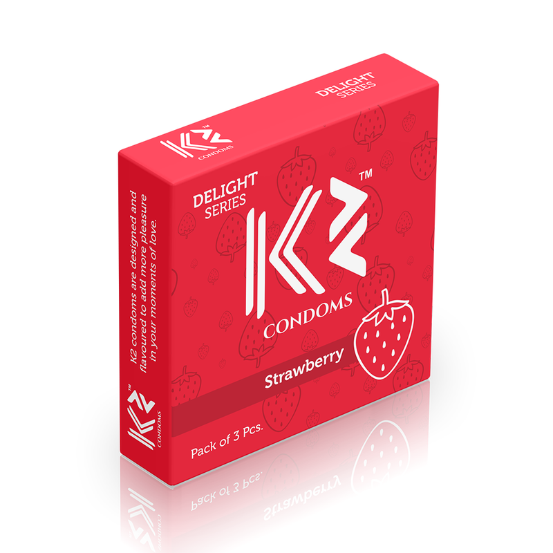 Shop K2 Delight Series Strawberry Flavored Condom