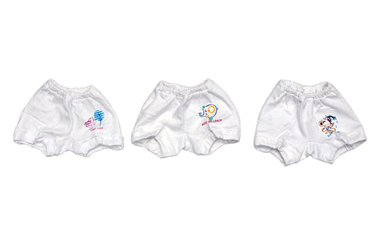 Shop BelleGirl 100% Cotton Drawers Combo With White Colour, Pack of 3