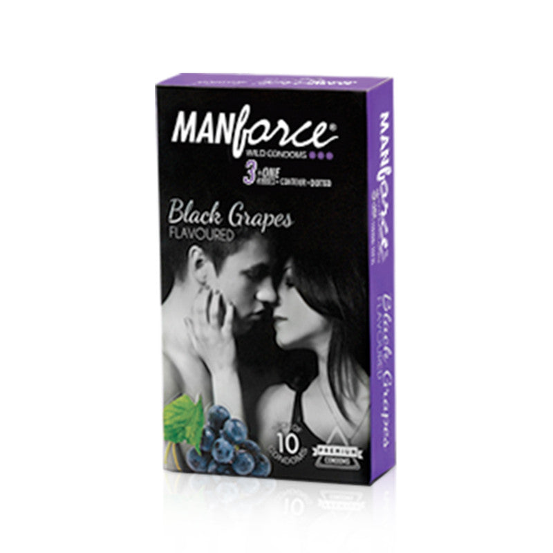 Shop Manforce Black Grapes Flavoured Condoms