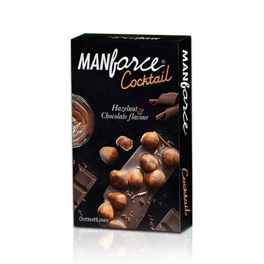 Shop Manforce Cocktail Chocolate-Hazelnut Flavoureded and Dotted Condoms 10 PCS