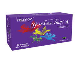 Shop Okamoto Skinless Skin BlueBerry Flavoured Condom