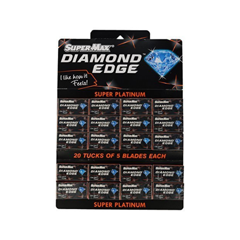Supermax Diamond Super Platinum Double Edge Shaving Razor Blade - (Pack Of 100 Blades)