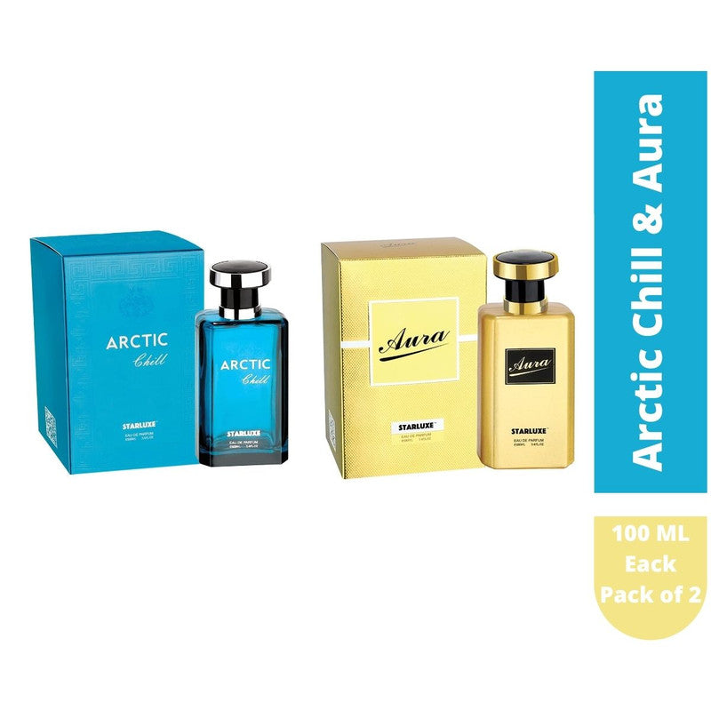 STARLUXE Arctic Chill and Aura Eau De Parfum 100ml Each (Pack of 2)