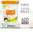 Shop Tulips Cotton Balls Multi Color 50 PCs in a Ziplock Bag