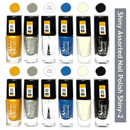 Shop Shiny Assorted Nail Polish Shiny- 2 (Pack of 12, 9.9ML Each)