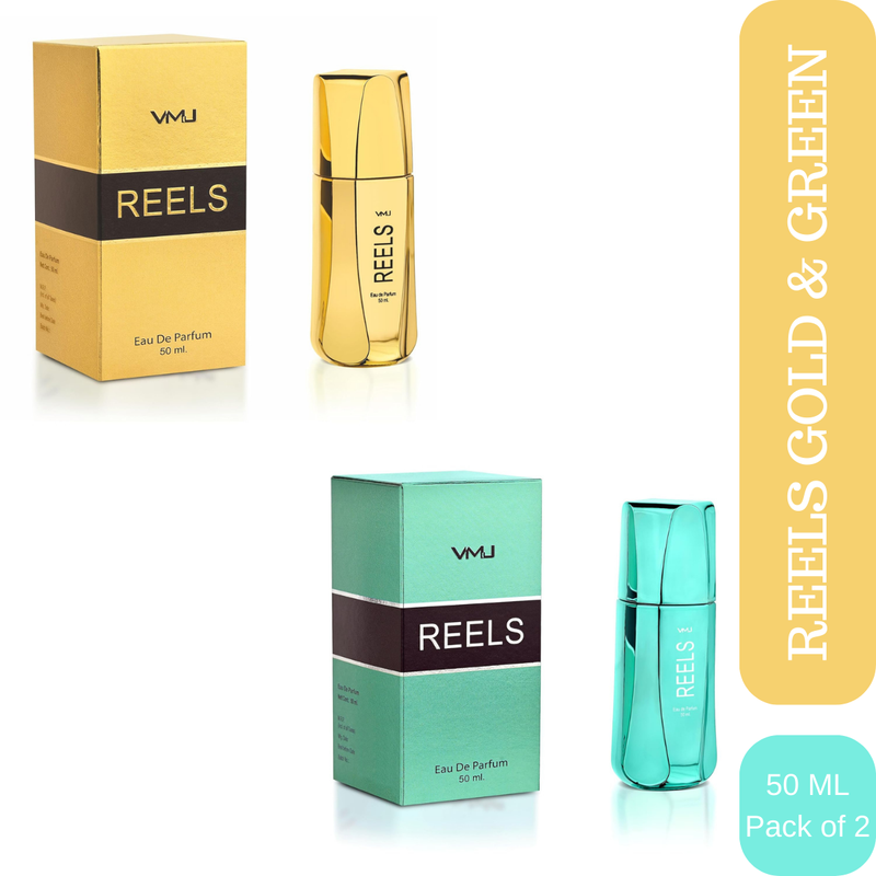 Shop Viwa VMJ Reels Gold and Green Eau De Parfum 50ml Each (Pack of 2)