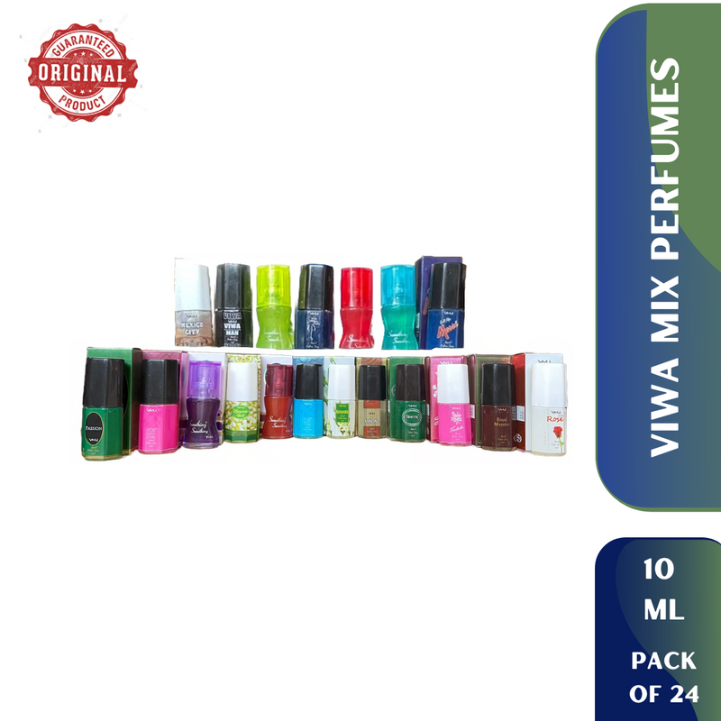 Viwa Perfumes Assorted Pocket Perfume 10ml Each (Pack of 24)