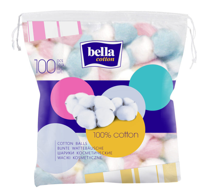 Shop Bella Cosmetic Multicolor Cotton Balls 100 Pcs